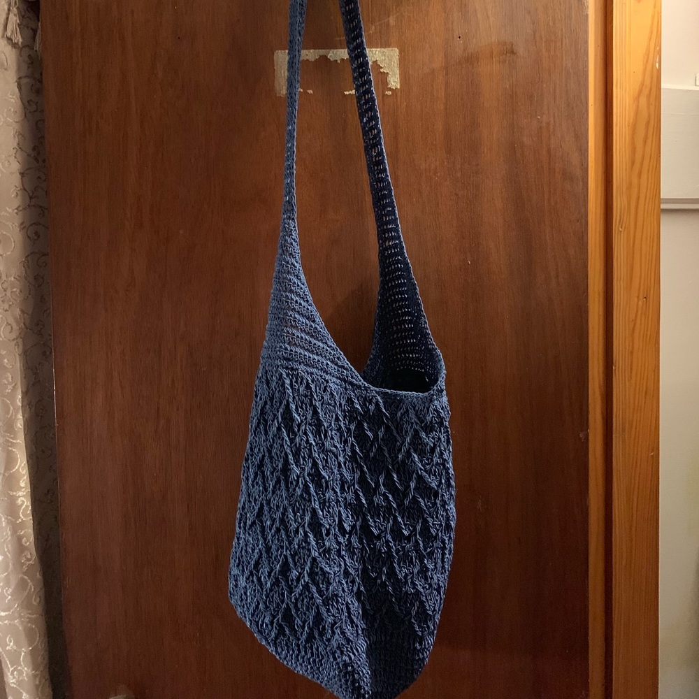 Navy blue hobo bag